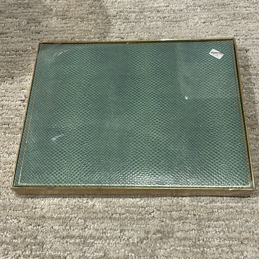 Snake Skin Guest Book Blue Green Cover 9.75”x7.75”